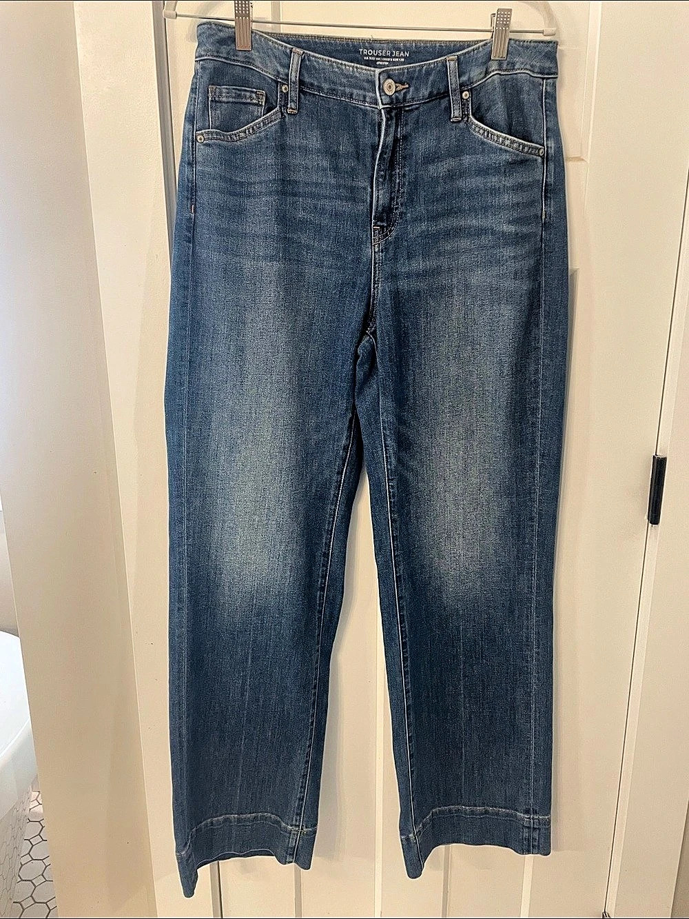 Chico's Trouser Jean Blue Straight Leg Jeans Waist 1.5R
